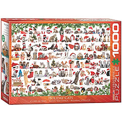 EuroGraphics Christmas Kittens Puzzle 1000 pièces, multicolore