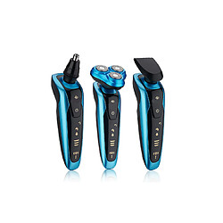 Acheter YP Select Rasoir électrique pour hommes 3 en 1 tête flottante lavable rasoir électrique rasoir nez tondeuse bleu