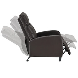 Avis Fauteuil Relaxant Bregenz Inclinable et Repose-Pieds Similicuir Marron [en.casa]