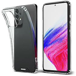 Moozy Xframe Coque antichoc pour Samsung A53 5G – Coque à bord transparent, coque hybride double couleur transparente avec bord en TPU absorbant les chocs