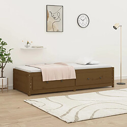 Avis vidaXL Lit de jour sans matelas marron miel 80x200 cm bois pin massif