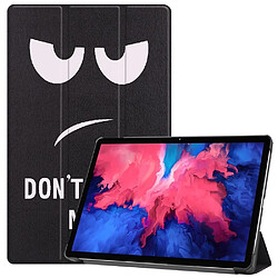 Etui en PU impression de motifs avec support tri-pliure Visage énervé pour votre Lenovo Tab P11 TB-J606F