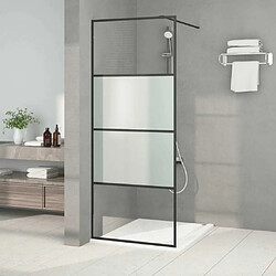 Maison Chic Paroi de douche | Écran de douche | Cloison de douche Noir 80x195 cm Verre ESG demi-dépoli -GKD58111