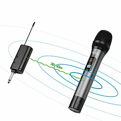 Justgreenbox Système de microphone sans fil UHF 1 TX et 1RX, Argent pas cher