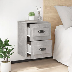 Avis Maison Chic Table de chevet murale,Table de nuit gris béton 41,5x36x53 cm -MN69726