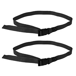 2pcs sangles de sangle de chariot de golf à libération rapide valise cravate ceinture noire pas cher