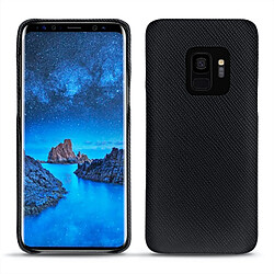 Coque cuir Samsung Galaxy S9 - Coque arrière - Noir élégant ( Noir / Black ) - NOREVE