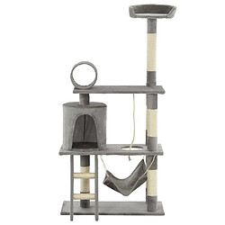 Arbre à chat avec griffoirs,niche pour chat en sisal 140 cm Gris -MN55096