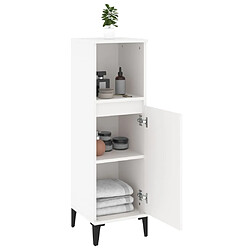 Avis Maison Chic Armoire de salle de bain,Meuble de rangement,Meuble haut blanc 30x30x100 cm bois d'ingénierie -GKD736282