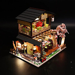 DIY Miniature Dollhouse Kit avec Meubles et LED Lumière, Chaud Sushi Shop En Bois Dollhouse Kit, Cadeaux pas cher