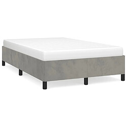 vidaXL Cadre de lit sans matelas gris clair 120x200 cm velours