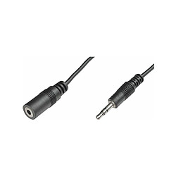 DIGITUS Cordon et rallonge audio, jack 3,5 mm, 3,0 m ()