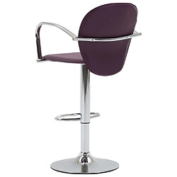 Acheter vidaXL Tabourets de bar avec accoudoir lot de 2 violet similicuir