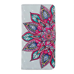 Wewoo Coque Etui à rabat horizontal avec motif de fleurs moitié pour iPhone X, support et fentes pour cartes, cadre photo portefeuille