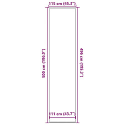 vidaXL Paillasson gris 115x500 cm pas cher