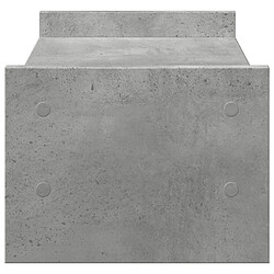 Acheter vidaXL Support de moniteur gris béton 50x27x20 cm bois d'ingénierie