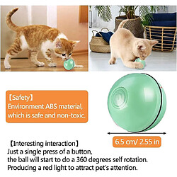 Acheter Jouet Interactif pour Chat, balle Auto-Rotative à 360 degrés, jouet d'exercice à LED de Chargement USB, balles Interactives Rotatives Automatiques pour la prise de Chatons Chaton et