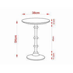 Acheter Amadeus Bout de canapé Colette en bois de manguier hauteur 54 cm