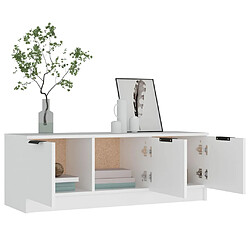 Acheter Maison Chic Meuble TV scandinave - Banc TV pour salon Blanc 102x35x36,5 cm Bois d'ingénierie -MN52921