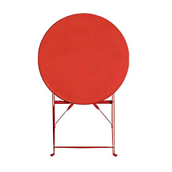 Avis Table de Terrasse en Acier Rouge 595 mm - Bolero