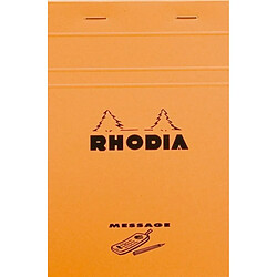 Avis Bloc Rhodia Orange 80 feuilles Agrafés MESSAGE 11x17