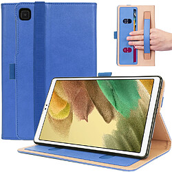 Etui en PU avec support et porte-cartes bleu pour votre Samsung Galaxy Tab A7 Lite 8.7 pouces