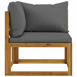 Maison Chic Salon de jardin 7 pcs - Table et chaises d'extérieur - Mobilier/Meubles de jardin Moderne avec coussin Bois d'acacia solide -MN35506 pas cher