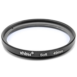 vhbw Diffuseur de flou artistique Filtre à effet 49mm pour appareils photo numériques, reflex p.ex. de Canon, Nikon, Olympus, Panasonic, Sony