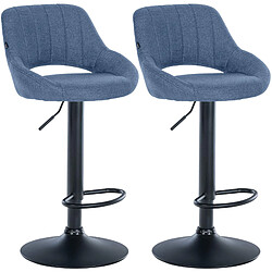 Non Lot de 2 tabourets de bar Milet tissu B