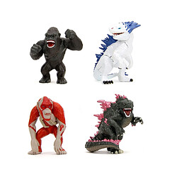 Jada Toys Godzilla - Pack 4 figurines Diecast Nano Metalfigs série 1 4 cm