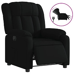 vidaXL Fauteuil inclinable électrique Noir Tissu