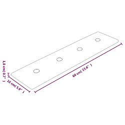 vidaXL Panneaux muraux 12 pcs Cappuccino 60x15 cm Similicuir 1,08 m² pas cher