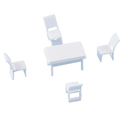 Avis 1/75 OO Échelle Miniatures Meubles Chaise Modèle De Table DIY Table De Sable Scène