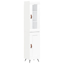 vidaXL Buffet haut Blanc 34,5x34x180 cm Bois d'ingénierie