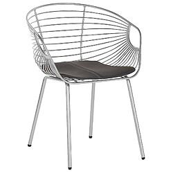 Acheter Beliani Chaise de salle à manger HOBACK Set de 2 Métal Argenté