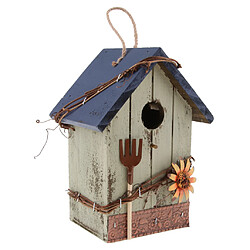 Avis Maisons de campagne en bois Bird House Hanging Birdhouse Condo Garden Decor F