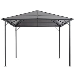 Maison Chic Tonnelle | Pergola avec toit Aluminium 3x3 m Noir -GKD35820