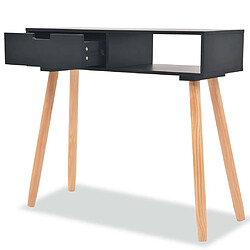 Maison Chic Table console | Meuble d'entrée | Table d'appoint Bois de pin massif 80 x 30 x 72 cm Noir -GKD87979