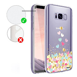 Acheter Coque Samsung Galaxy S8 Plus 360 intégrale transparente Coeurs Pastels Ecriture Tendance Design Evetane.