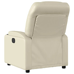 Acheter Maison Chic Fauteuil Relax pour salon, Fauteuil inclinable électrique Crème Similicuir -GKD81543