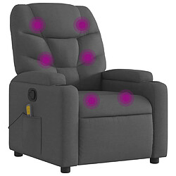 Maison Chic Fauteuil de massage inclinable,Fauteuil luxe de relaxation Gris foncé Tissu -MN32899