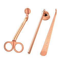 3 Pièces Bougie Mèche Tondeuse éteignoir Dipper Cutter éteindre Le Kit D'outils Or Rose