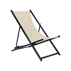 Beliani Chaise longue Métal Beige LOCRI II