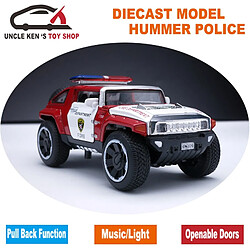 Acheter Universal Classe 1/32 Hummer Police Moulée sous pression, Modèle Voiture Jouet avec Porte Ouverte/Fonction Retraite/Lampe/Musique Garçon en Cadeau | Voiture Jouet | Modèle Voiture Jouet Modèle Jouet(Rouge)