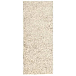 vidaXL Tapis shaggy PAMPLONA poils longs moderne doré 80x200 cm