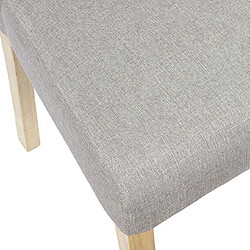 Mes Lot de 2 chaises 46x58x98 cm en tissu gris clair et naturel pas cher