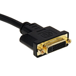 Wewoo HDMI Femelle vers DVI 24 noir + 5 Broches Adaptateur Câble, Longueur: 30cm