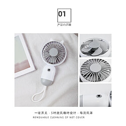 Avis Universal Adorable ventilateur à main, recharge USB, éolien portable ultra-silencieux mini ventilateur électrique multifonctionnel | Fan (blanc)