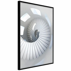 Paris Prix Affiche Murale Encadrée Spiral Stairs 20 x 30 cm Noir