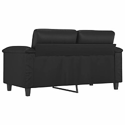 Maison Chic Canapé à 2 places,Sofa de Salon,Canapé droit Noir 120 cm Similicuir -GKD930111 pas cher